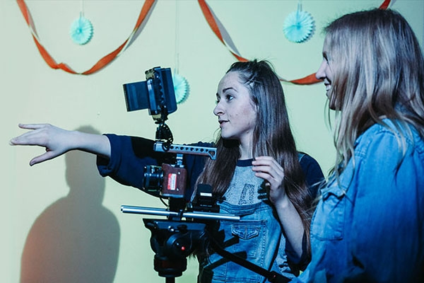 Two Students Directing in Film Production