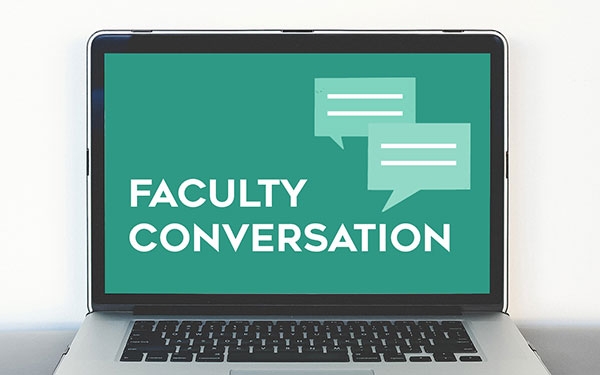 Laptop with Faculty Conversation