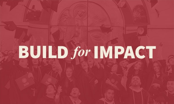 Build for Impact Logo on Red Background