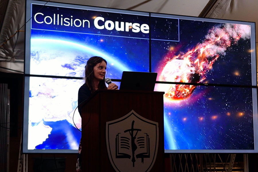 Anna McKellar Presenting Collision Course