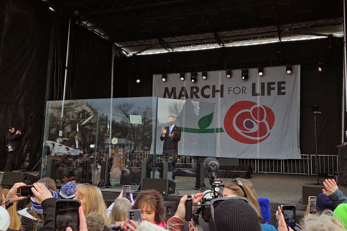 Vice President JD Vance addresses participants at the March for Life