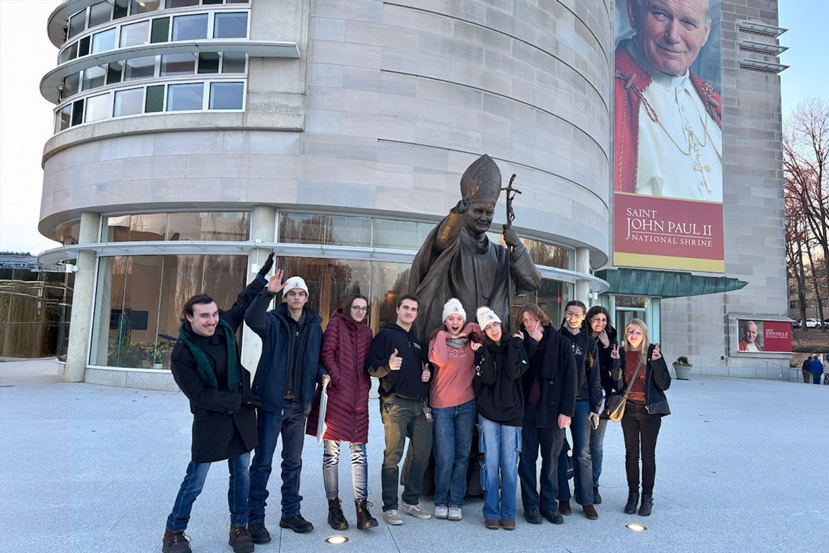 JPCatholic students at the St. John Paul II National Shrine