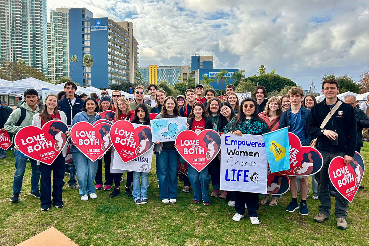 JPCatholic&rsquo;s group at the Walk for Life in San Diego on Saturday