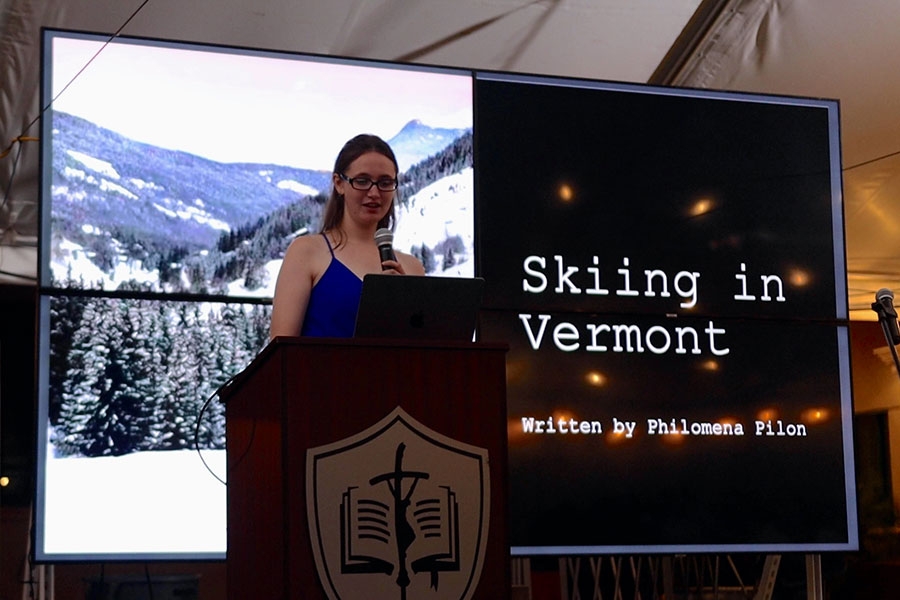 Philomena Pilon Presenting Skiing in Vermont