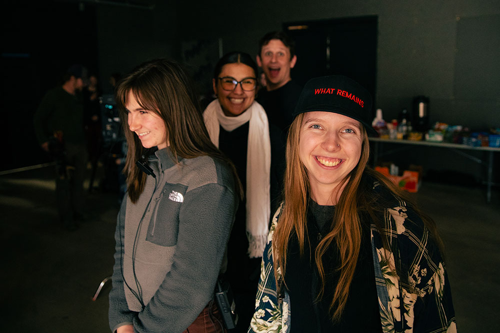 (Left to right) student Quincy Felix, student Violetamarysol Morales, Katerina Gerlach