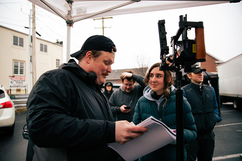 Director Gary Gasse with student Holly Holyszko