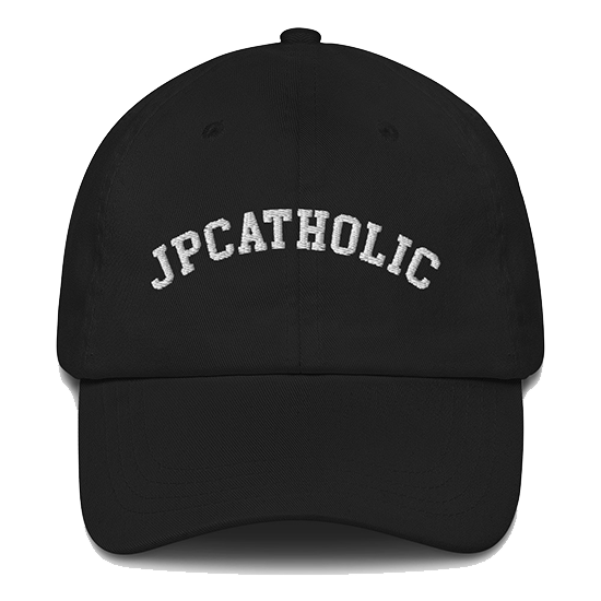 JPCatholic Baseball Hat White Logo
