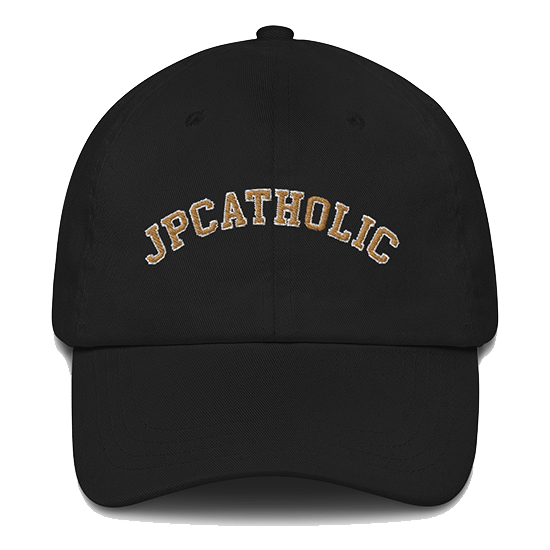 JPCatholic Baseball Hat Gold Logo
