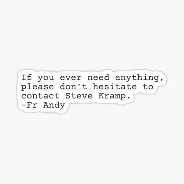 Fr Andy Sticker