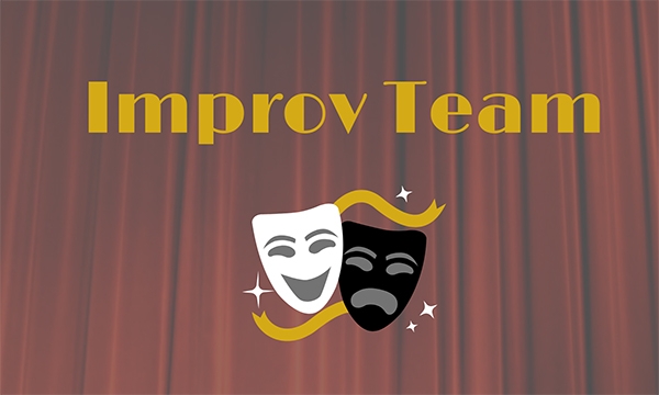 Theatre Curtain with Improv Club Logo